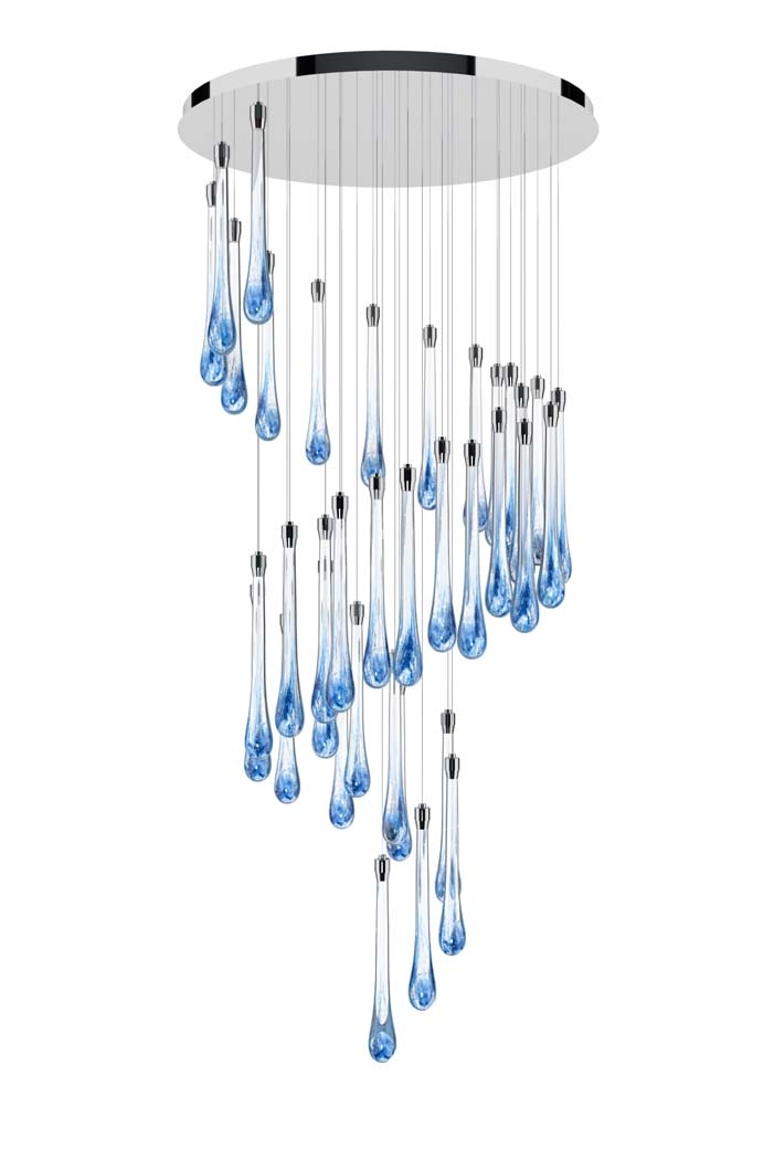 Large Cascade Pendant Chandelier Water Drops 2