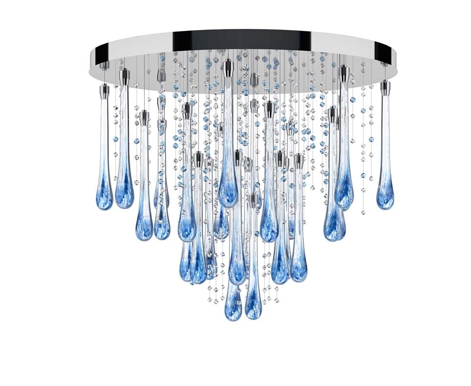 Ceiling chandelier with dropped Water 3