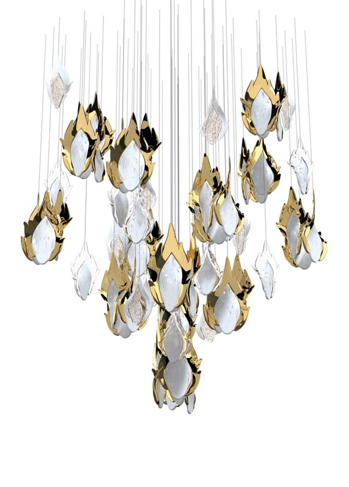 FLAME 7 Large Cascade Lighting Fixture