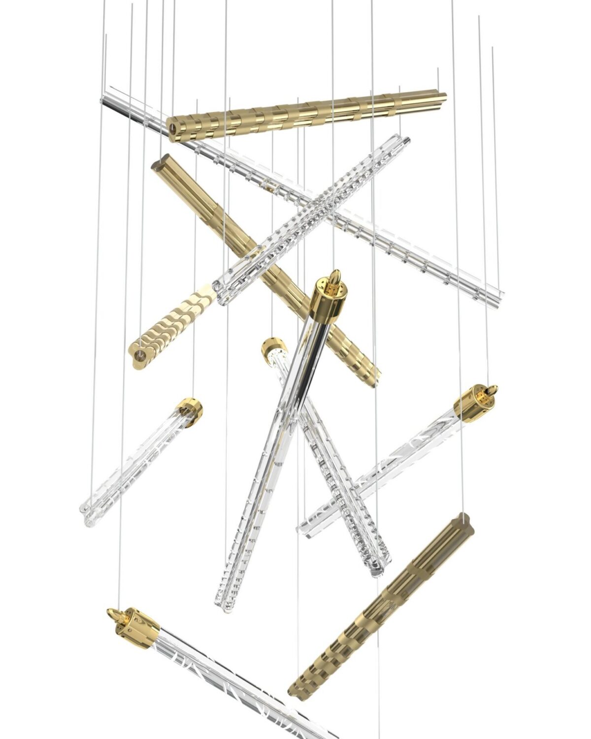 Cascade modern crystal chandelier melody 4