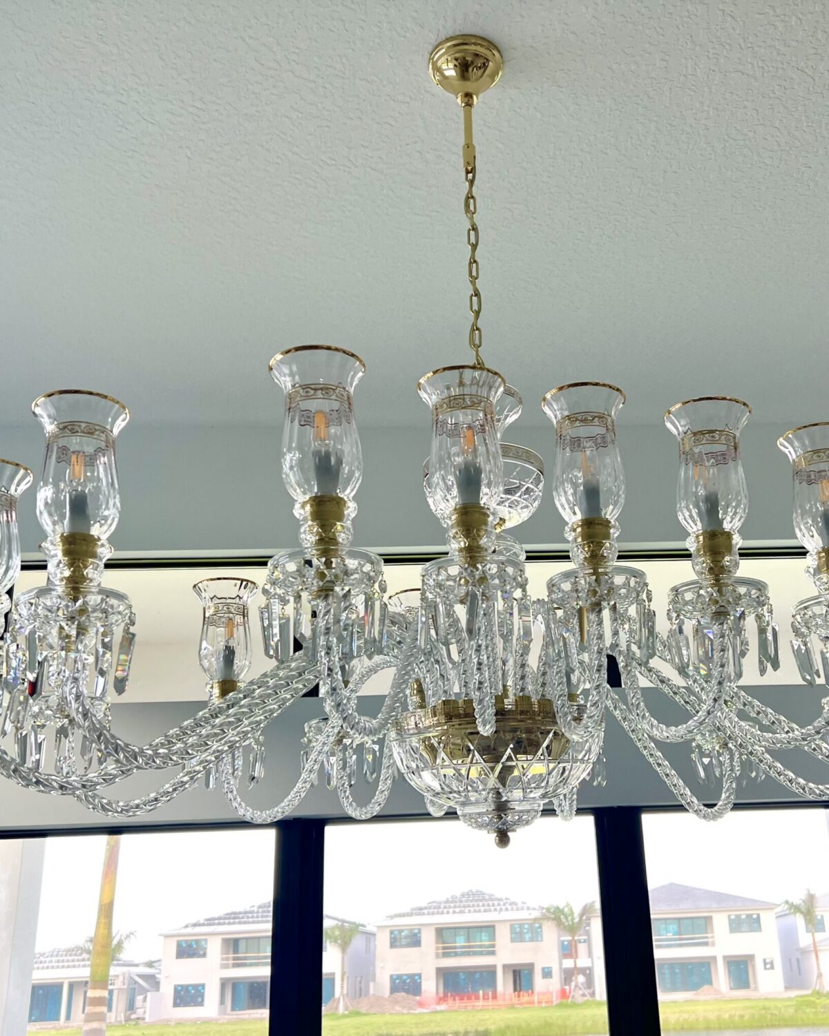 Customized Chandeliers for private residence Lotus Palm, Boca Raton, Florida