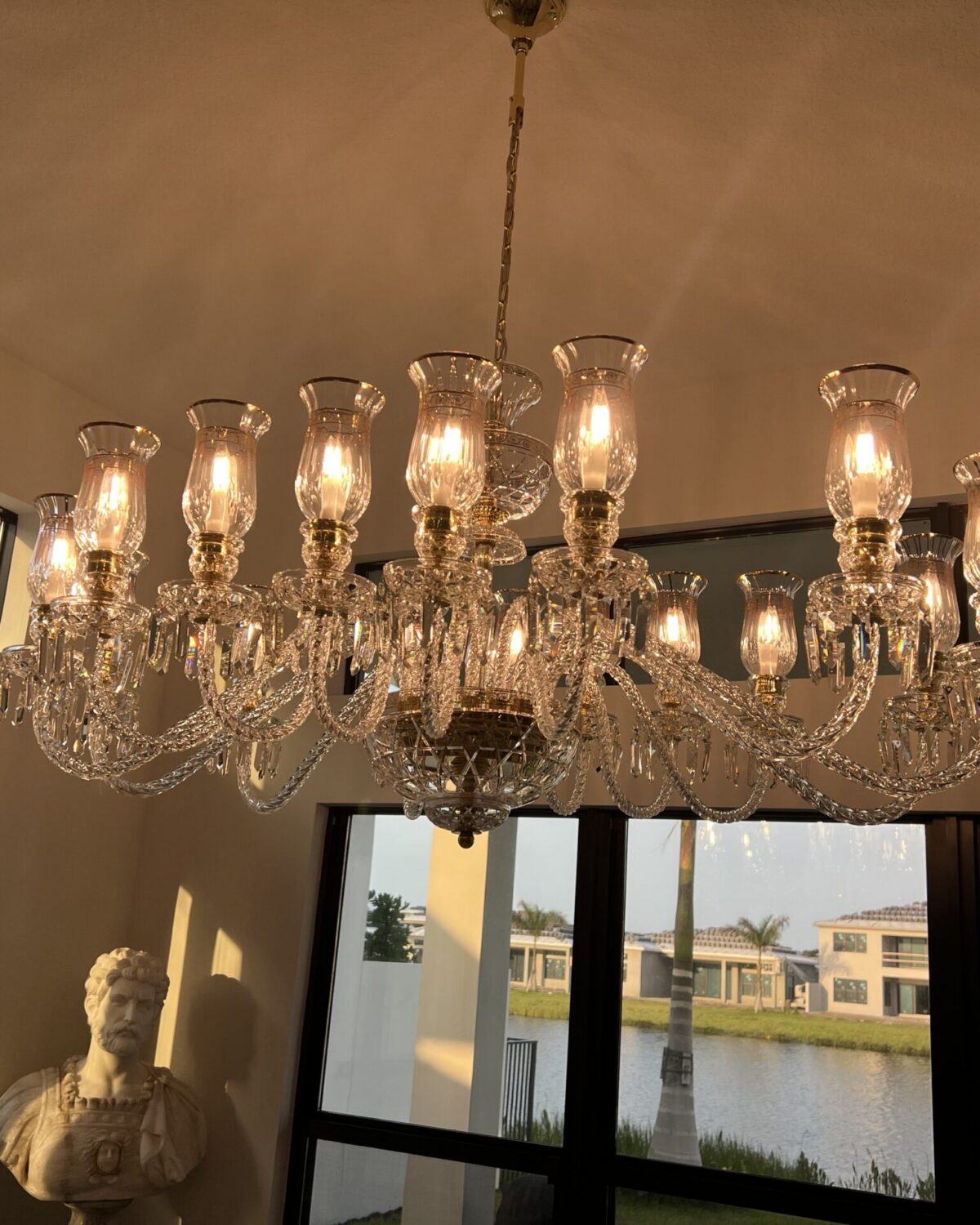 Customized Chandeliers for private residence Lotus Palm, Boca Raton, Florida