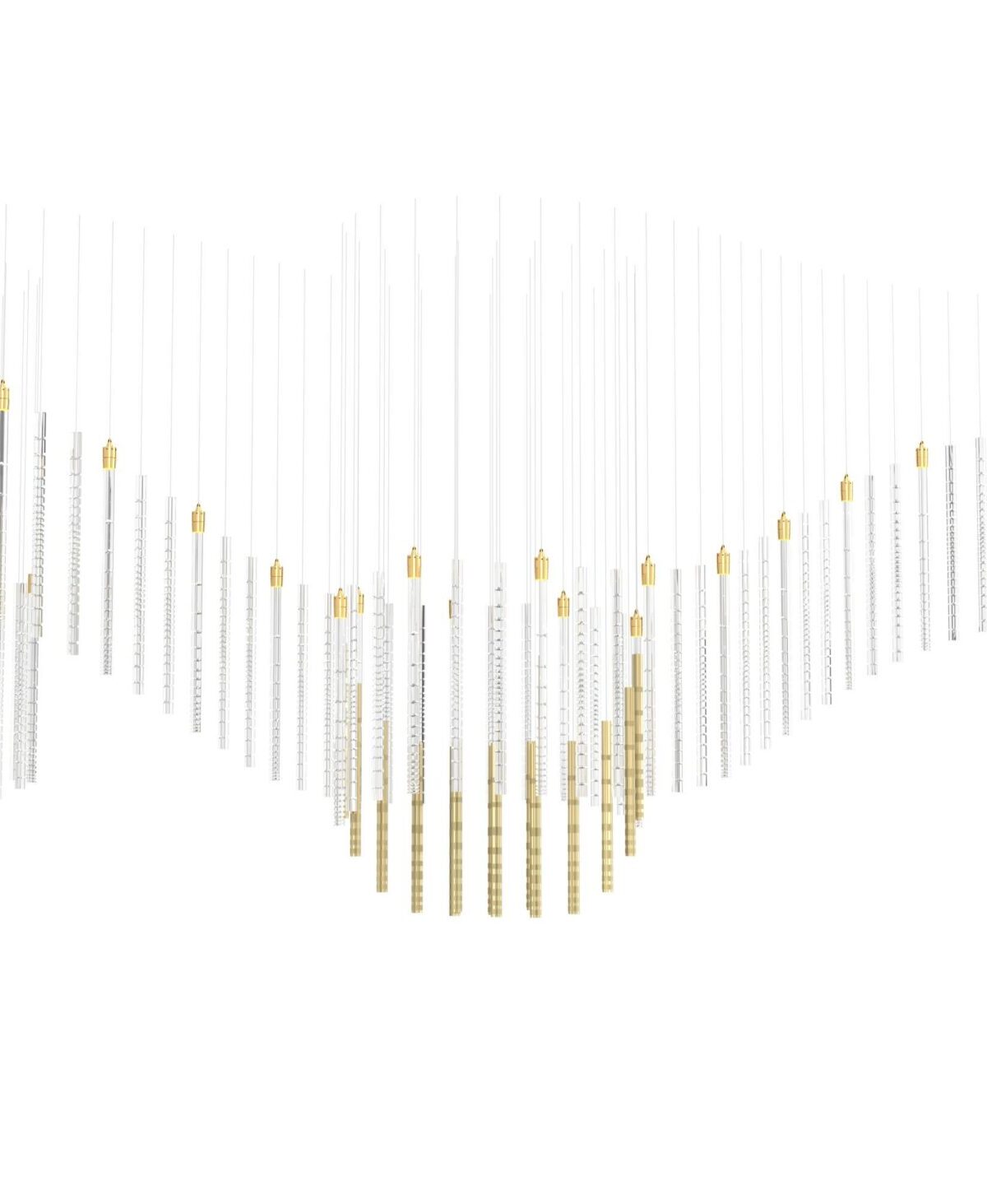 Oversized modern crystal linear lighting melody 2