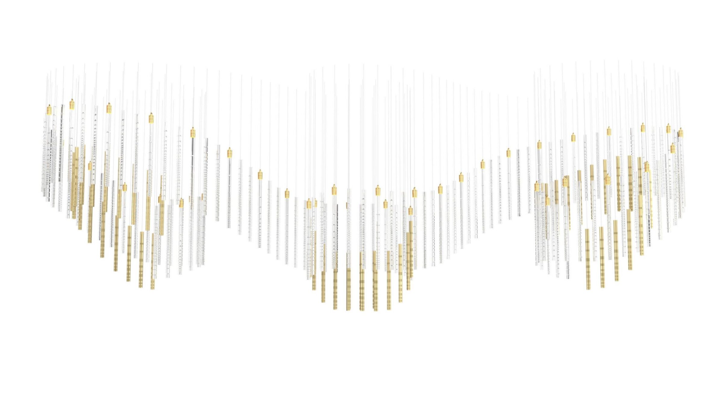 Oversized modern crystal linear lighting melody 2