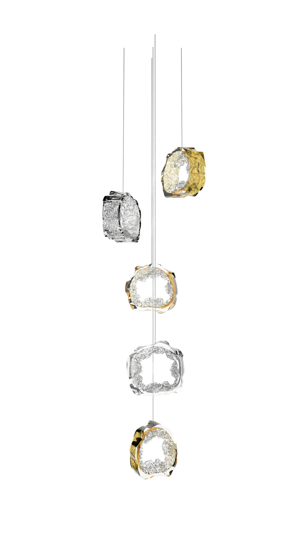 Long Cascade Chandelier Glittering eye 2, catalog view