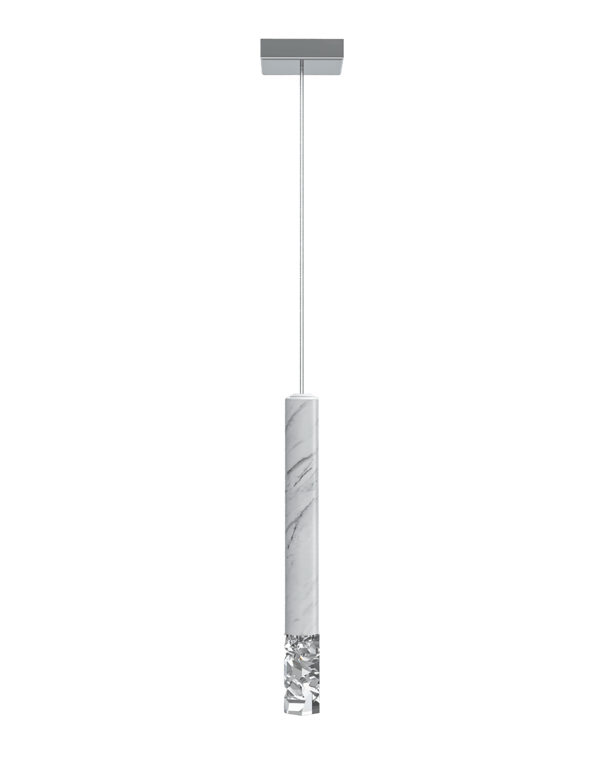 Elementis 1W White Marble Stick Pendant