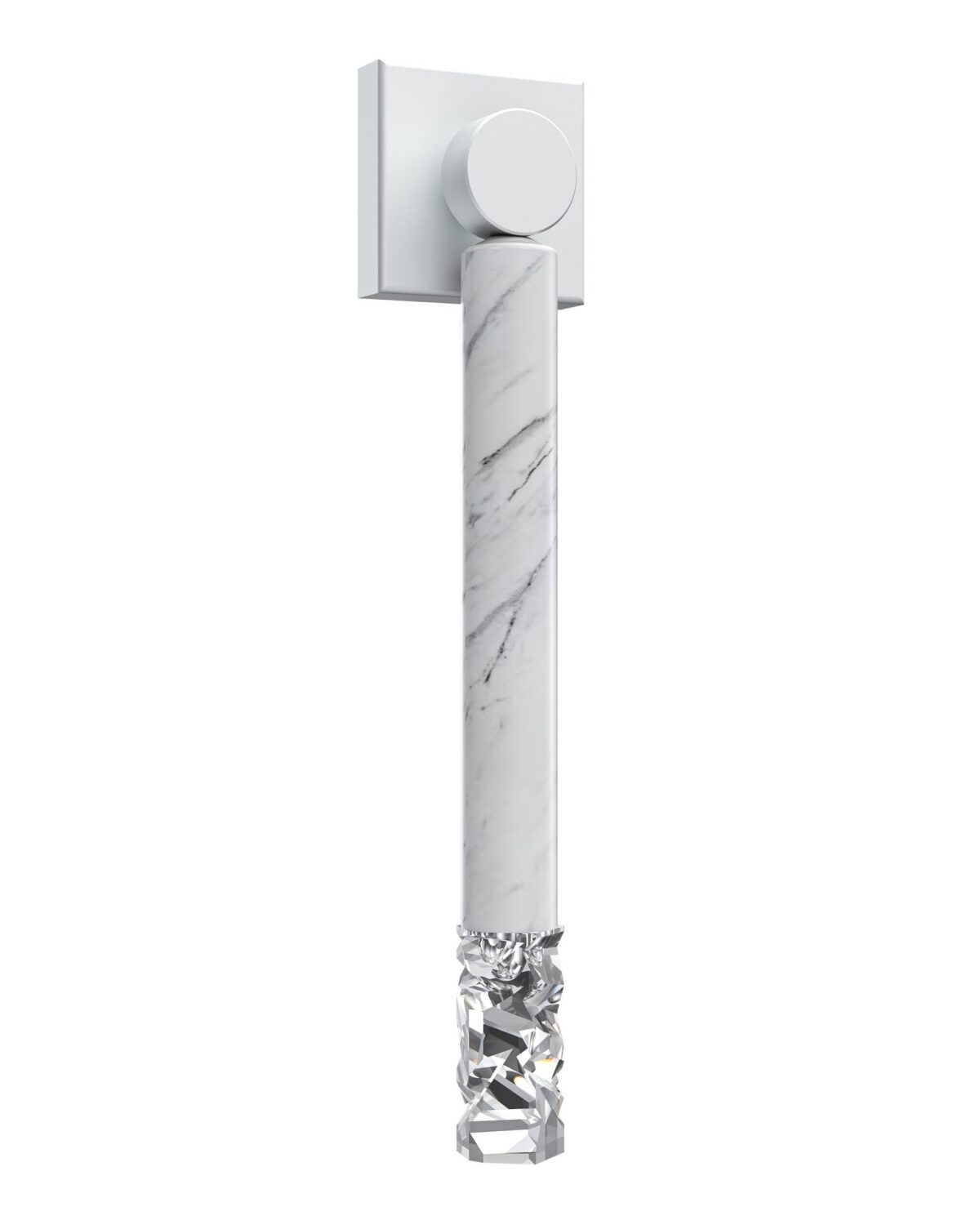 Elementis 3 modern luxury wall scones lights from marble and crystal
