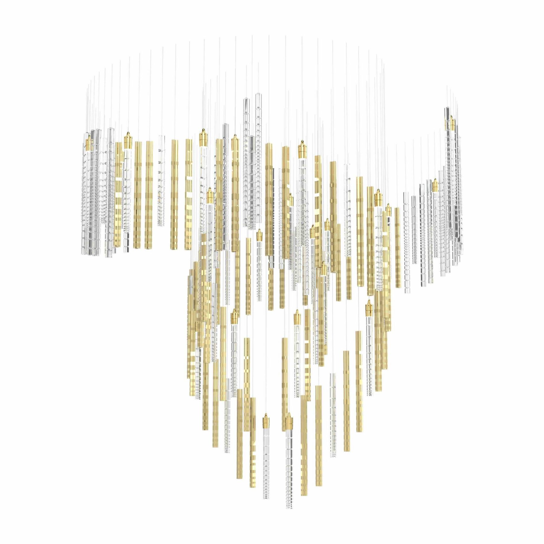 Luxury Curved Cascade Chandelier Melody 6, catalog view