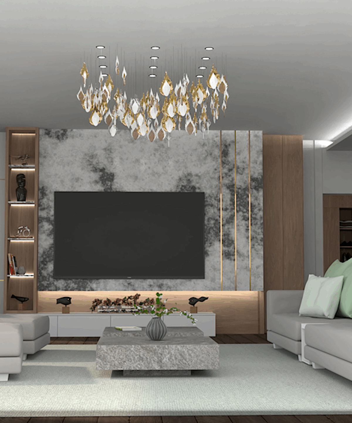 FLAME 11 Art Bohemian Crystal Chandelier