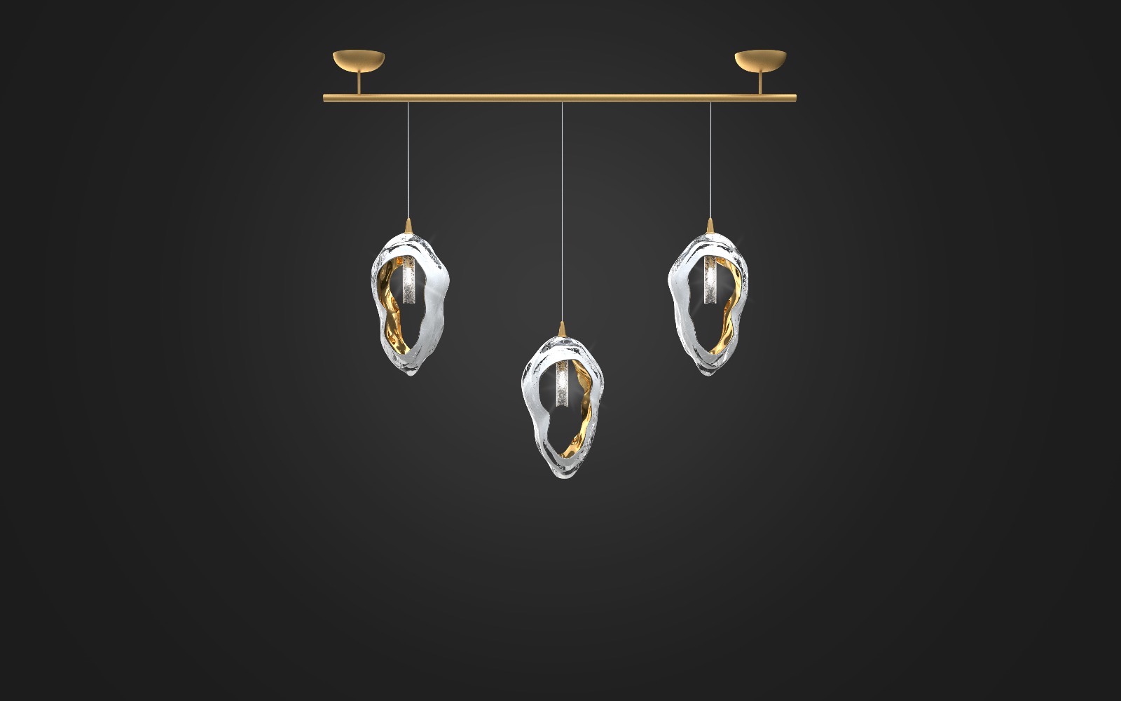 Coastal 3-Light Pendant Bar SEASHELL, catalog view