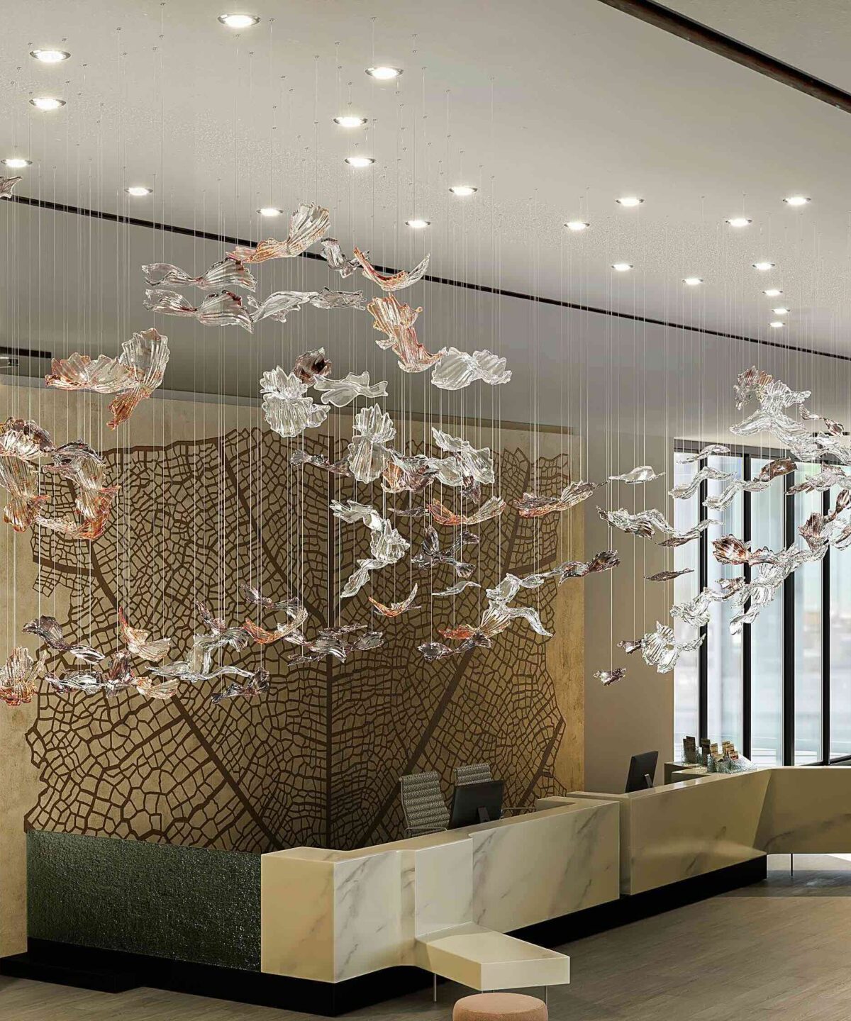 Bespoke lighting design of art bohemian crystal small