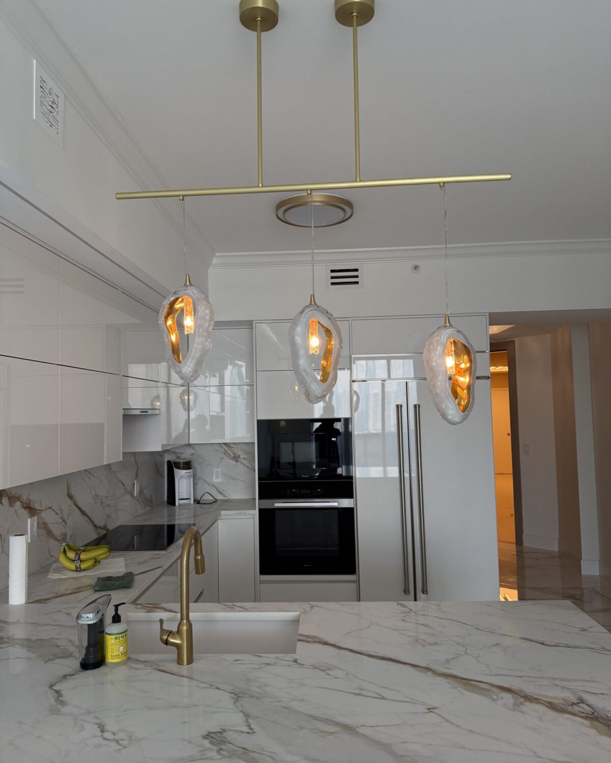 Coastal style seashell bar pendant lightong